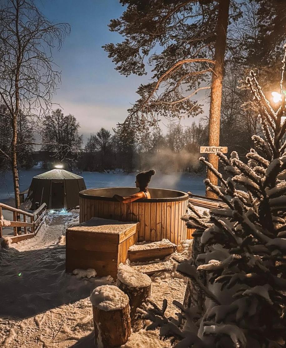 Aurora Igloo With Private Hot Tub By Invisible Forest Lodge Рованиеми Экстерьер фото