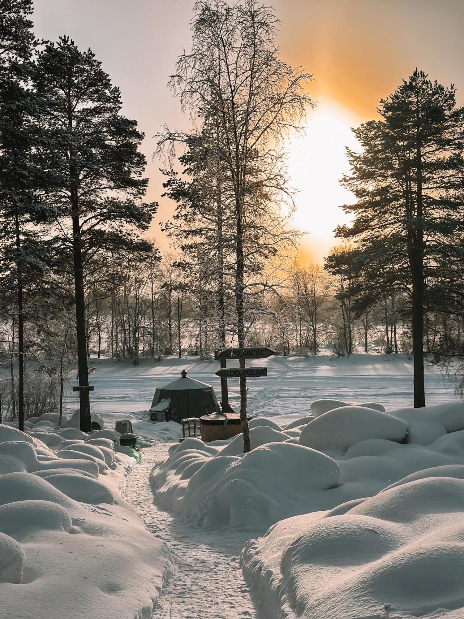 Aurora Igloo With Private Hot Tub By Invisible Forest Lodge Рованиеми Экстерьер фото